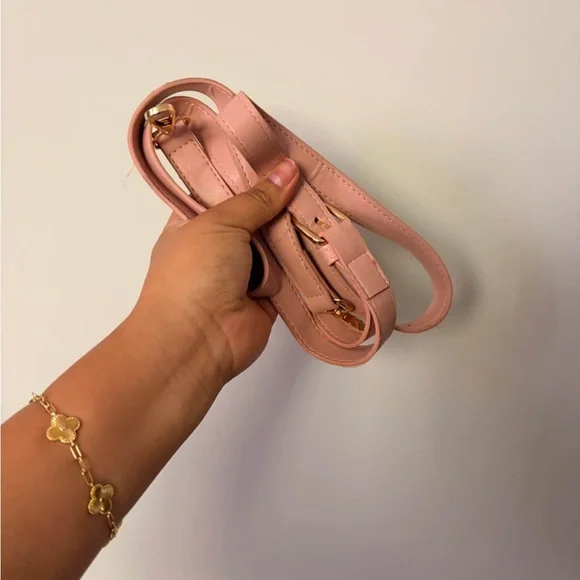 bebe Quilted Pink Tassel Top-Handle Handbag - Picture 3 of 4